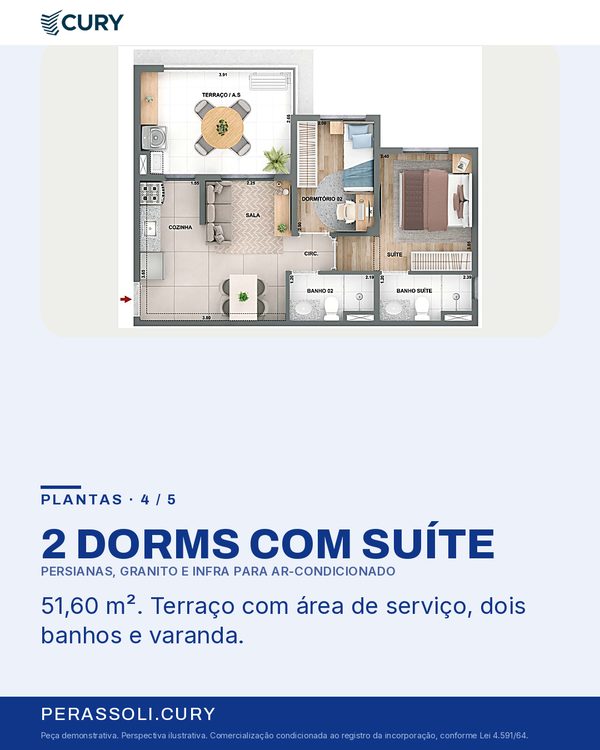 2 DORMS COM SUÍTE